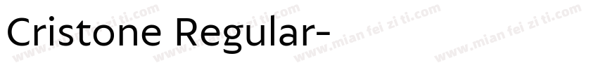 Cristone Regular字体转换